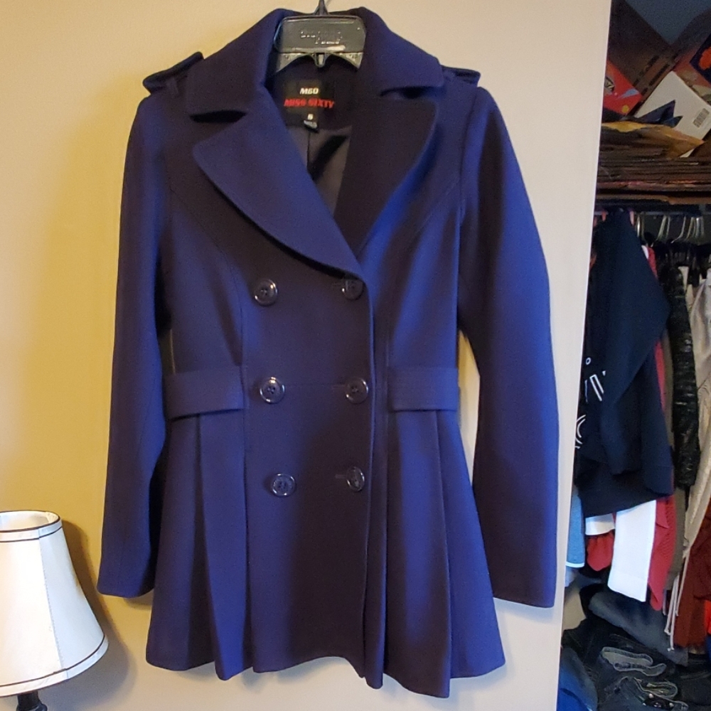Miss Sixty Purple Pea Coat - Picture 1 of 4